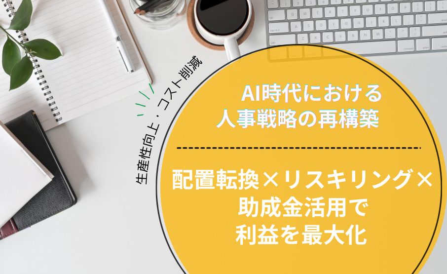 AI時代における人事戦略の再構築 配置転換×リスキリング×助成金活用で利益を最大化